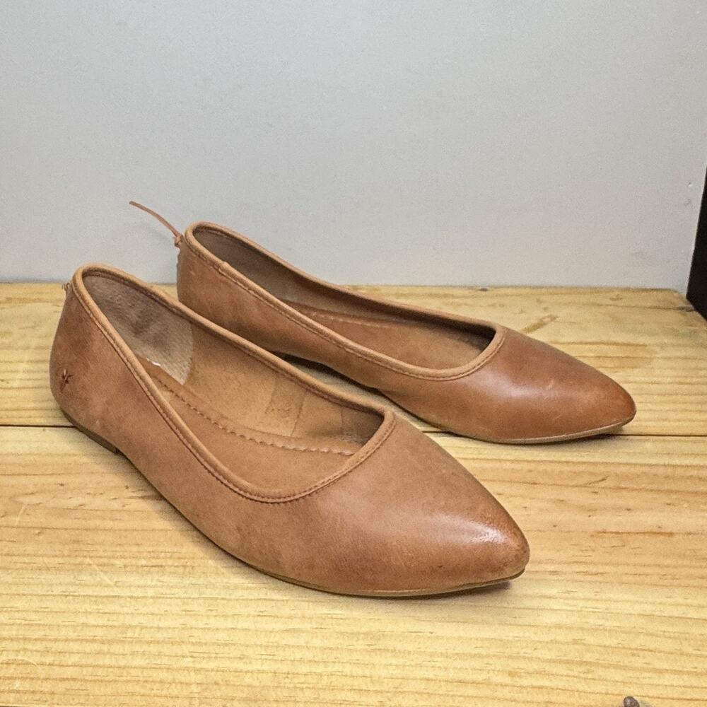 Frye Regina Leather Pointed Toe Ballet Flats Women's 8.5 - Picture 2 of 7